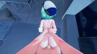 La sacarosa POV doggystyle sexo, paseos en la polla vaquera hasta que ella consigue creampied.