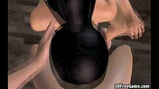 Zinokuphathwa 3D babe yokufumana kabini teamed kwi-bathroom