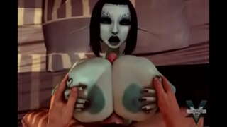 Трахни Сорию үчүн сиськи жана кончи Ага оозго