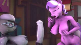 Futa चांदी चमचा x हिरा Tiara Office-60FPS