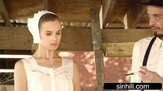 ���ेरै सेक्सी Amish सुन्दरी प्रयास संग गुदा ठूलो कुखुरा आगन्तुक