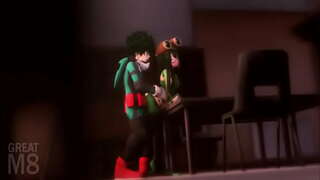 My Hero Academy hahmot harrastamassa seksiä